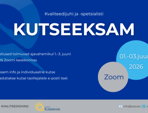 Kvaliteedijuhi ja -spetsialisti kutseeksam