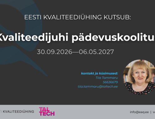 Kvaliteedijuhi pädevuskoolitus aitab näha tervikpilti ja luua päris muutusi
