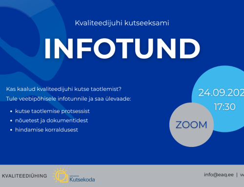 Kvaliteedijuhi kutseeksami infotund